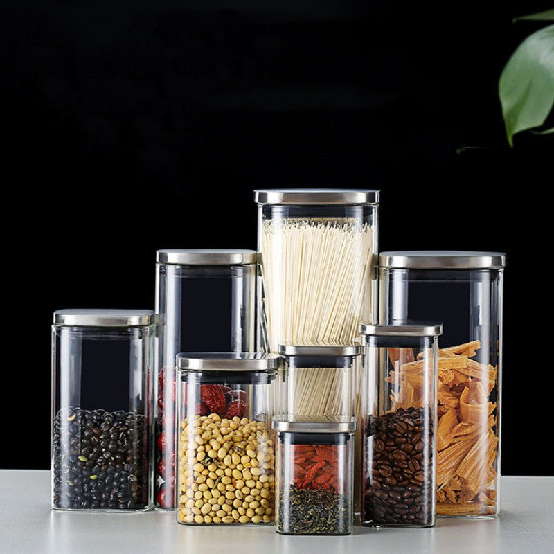 Spot Sealed Storage Tank High Borosilicate Glass Tea Seasoning Jar Dried Fruit Milk Powder Jar Kitchen Supplies Can Be Customized - MyMobile