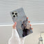 Square Gilt Marble Silicone Straight Edge Phone Case Protector For iPhone 14 - MyMobile