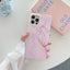 Square Gilt Marble Silicone Straight Edge Phone Case Protector For iPhone 14 - MyMobile