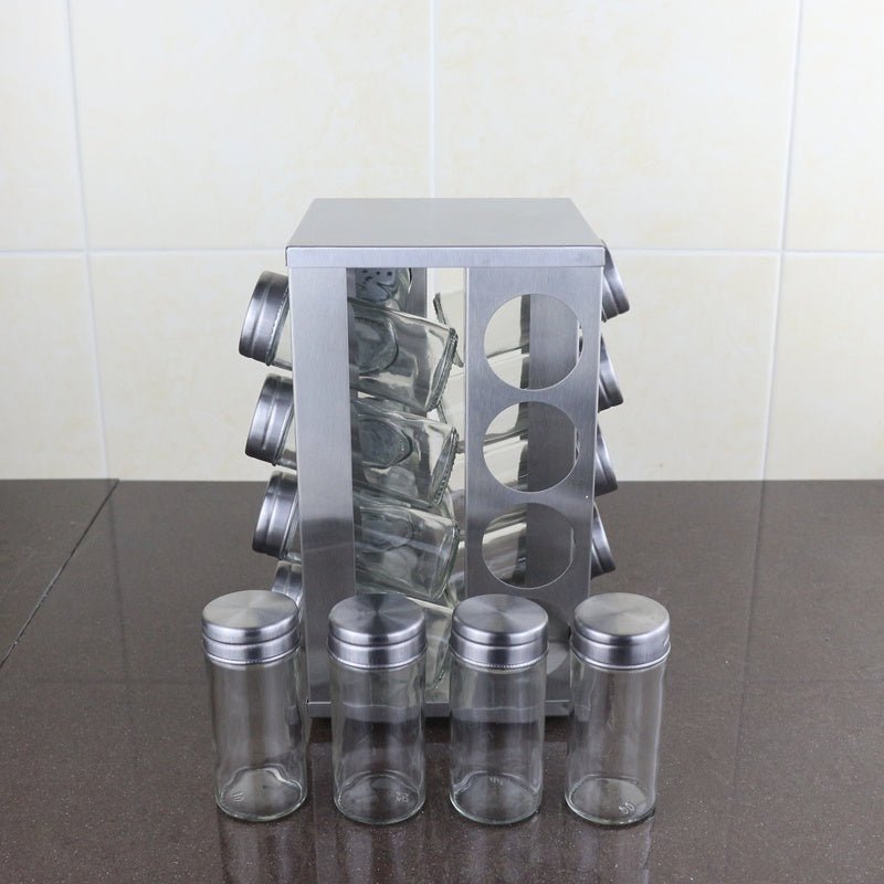 Stainless Steel Kitchen Jar Seasoning Bottle Storage Box - MyMobile