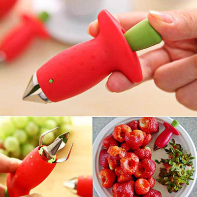 Strawberry Huller Creative Fruit Leaf Remover Kitchen Gadget - MyMobile