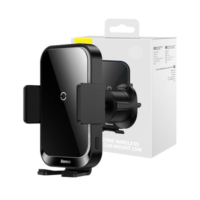 Baseus Halo Car Phone Holder With 15W Induction Charger For A Sheet Of Paper