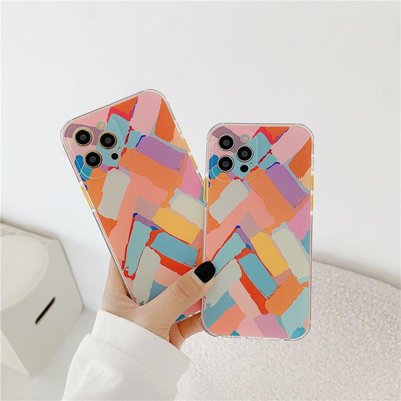 Suitable For 12 Pro Mobile Case Graffiti Geometric Transparent Mobile Phone Case For iPhone 11, 12 - MyMobile