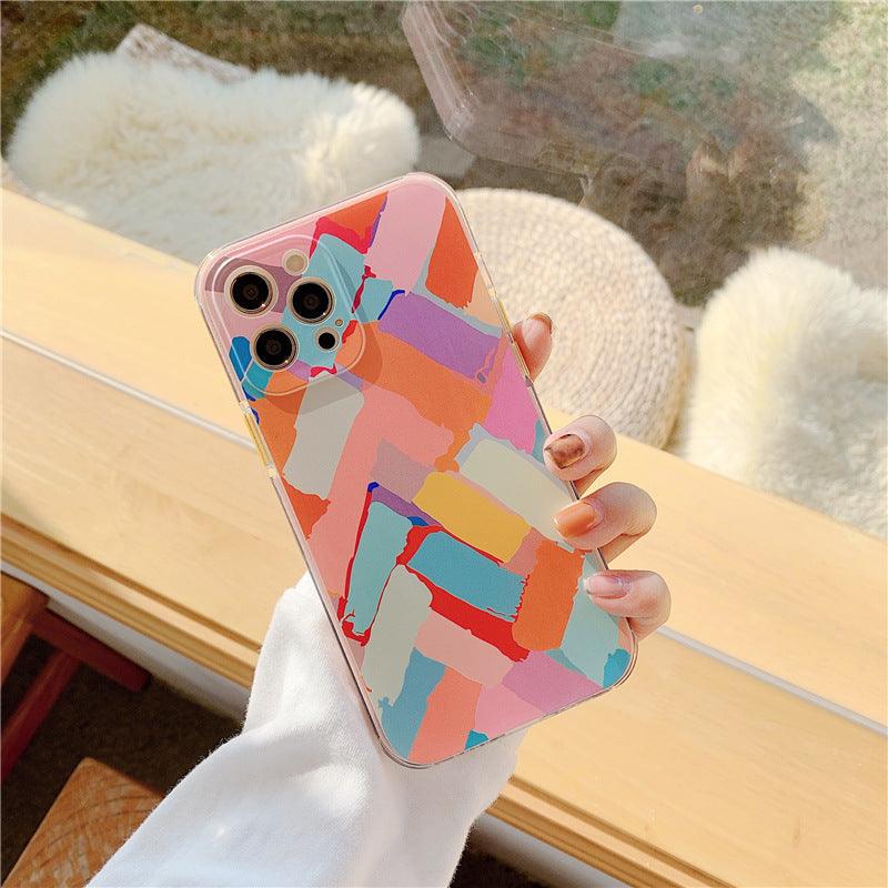 Suitable For 12 Pro Mobile Case Graffiti Geometric Transparent Mobile Phone Case For iPhone 11, 12 - MyMobile