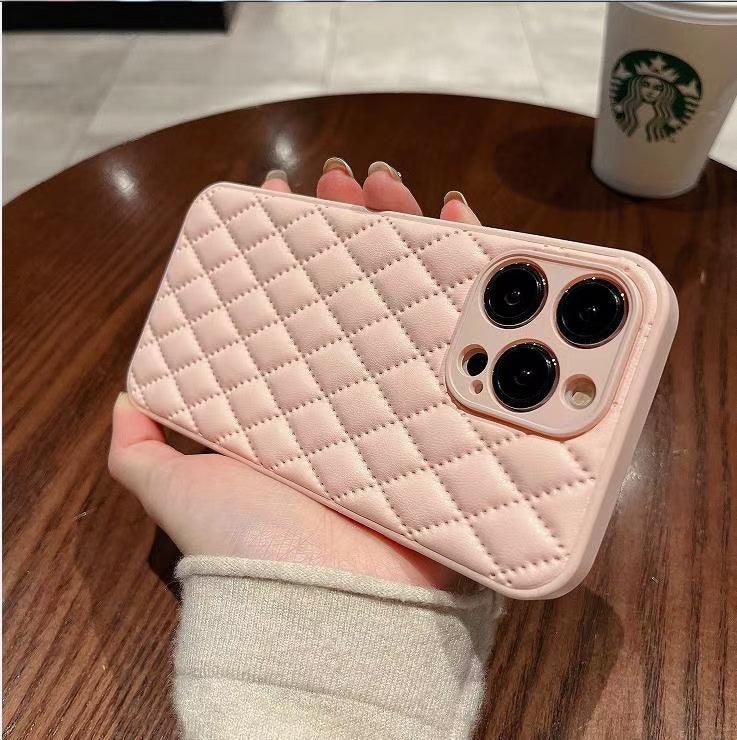 Suitable Phone Case Rhomboid Soft Leather Case For iPhone 11, 12, 13, 14 - MyMobile