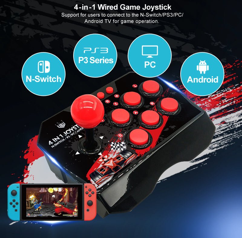 Switch Handle 4 In 1 Wired Game Handle Accessories - MyMobile