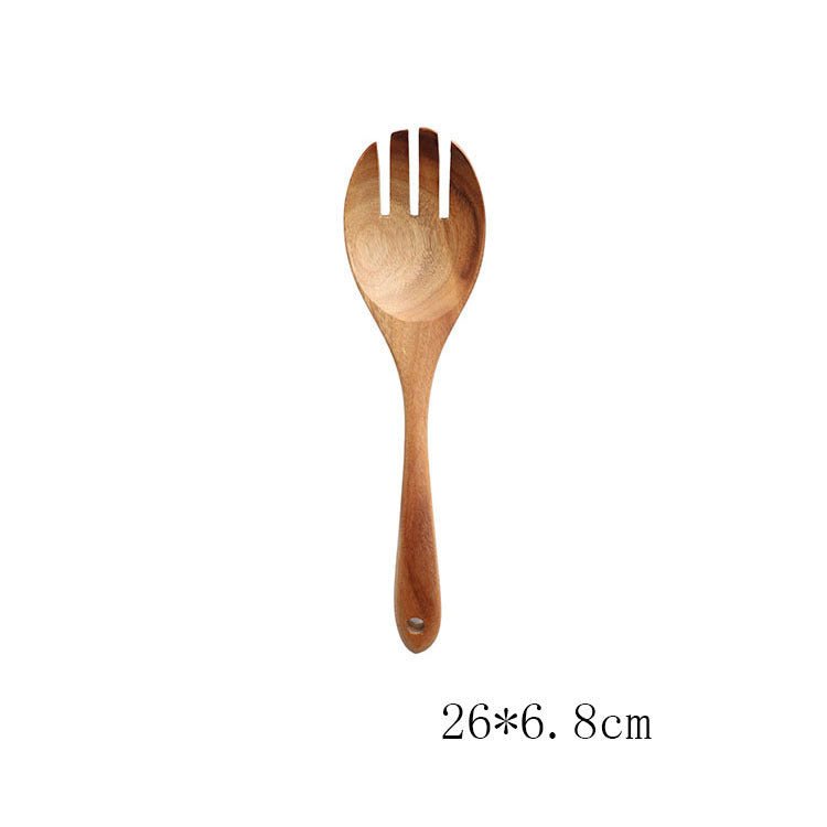 Teak Natural Wood Tableware Spoon Ladle Turner Rice Colander Soup Skimmer Cooking Tool Sets Spoon Scoop Kitchen Tools Gadgets - MyMobile