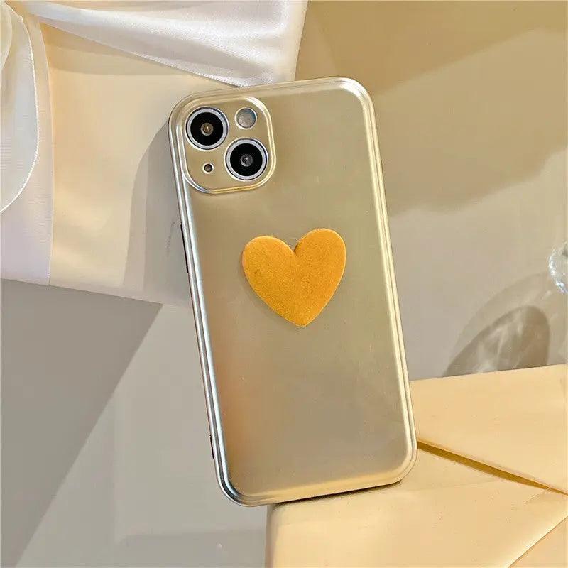 Three - dimensional Love Mobile Phone Electroplating Soft Shell - MyMobile