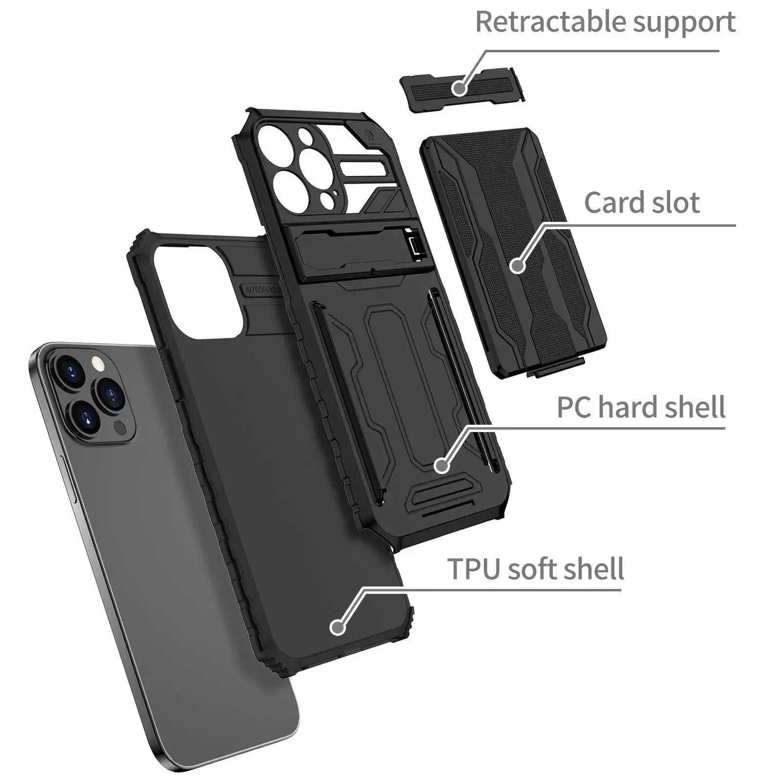 Tpu Card Shatterproof Mobile Phone Case - MyMobile