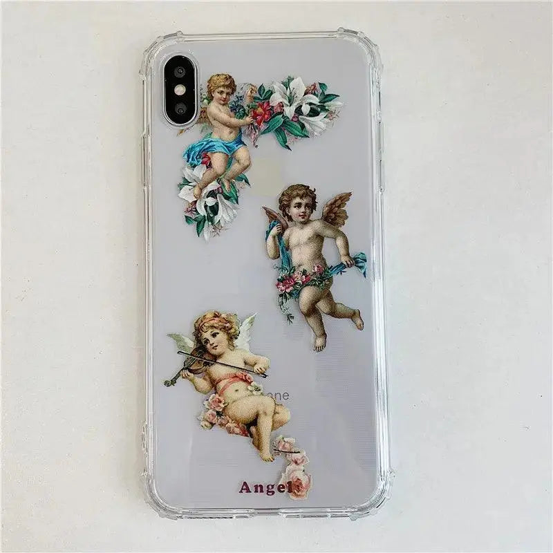 Transparent angel phone case painted soft shell - MyMobile