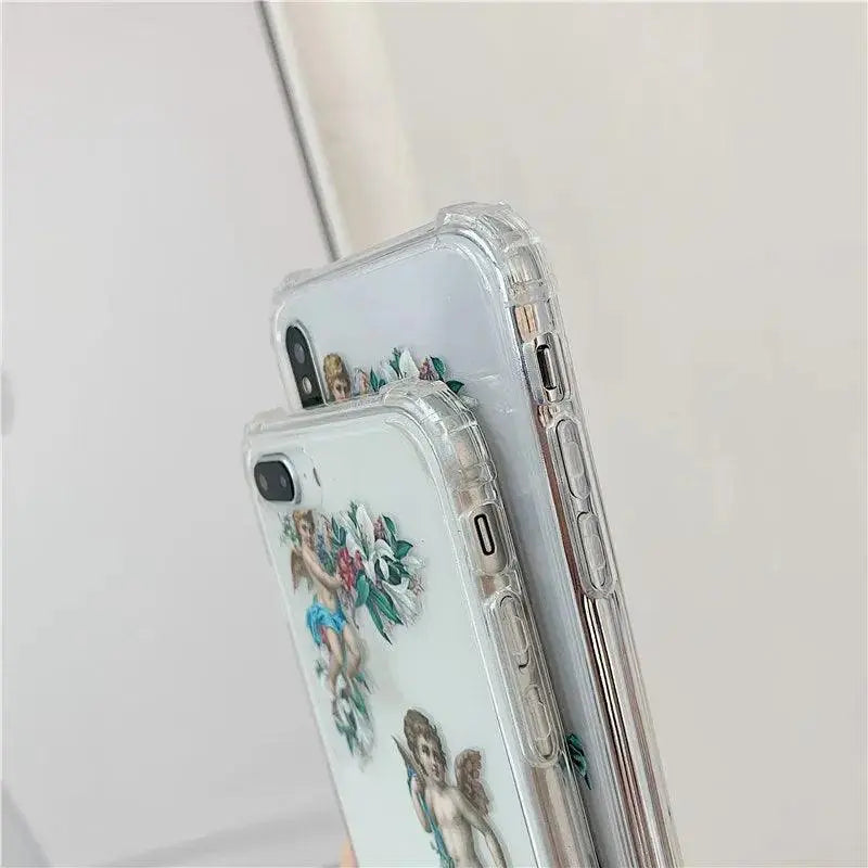 Transparent angel phone case painted soft shell - MyMobile