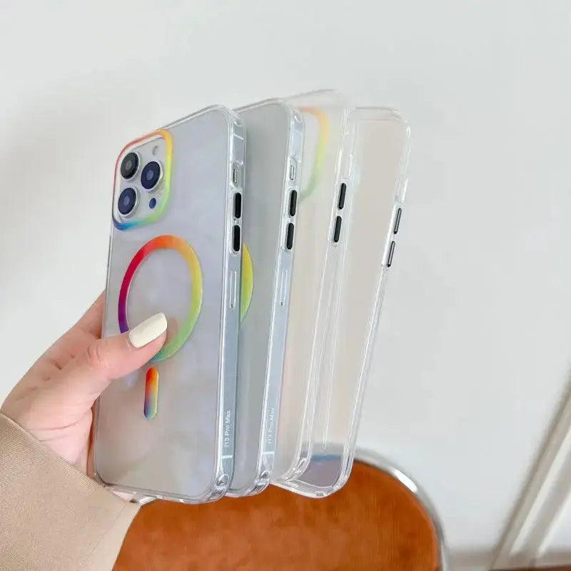 Transparent Drop - resistant Magnetic Protective Cover Phone Case - MyMobile