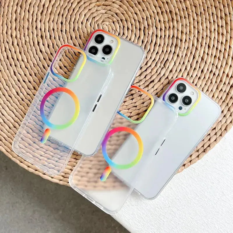 Transparent Drop - resistant Magnetic Protective Cover Phone Case - MyMobile