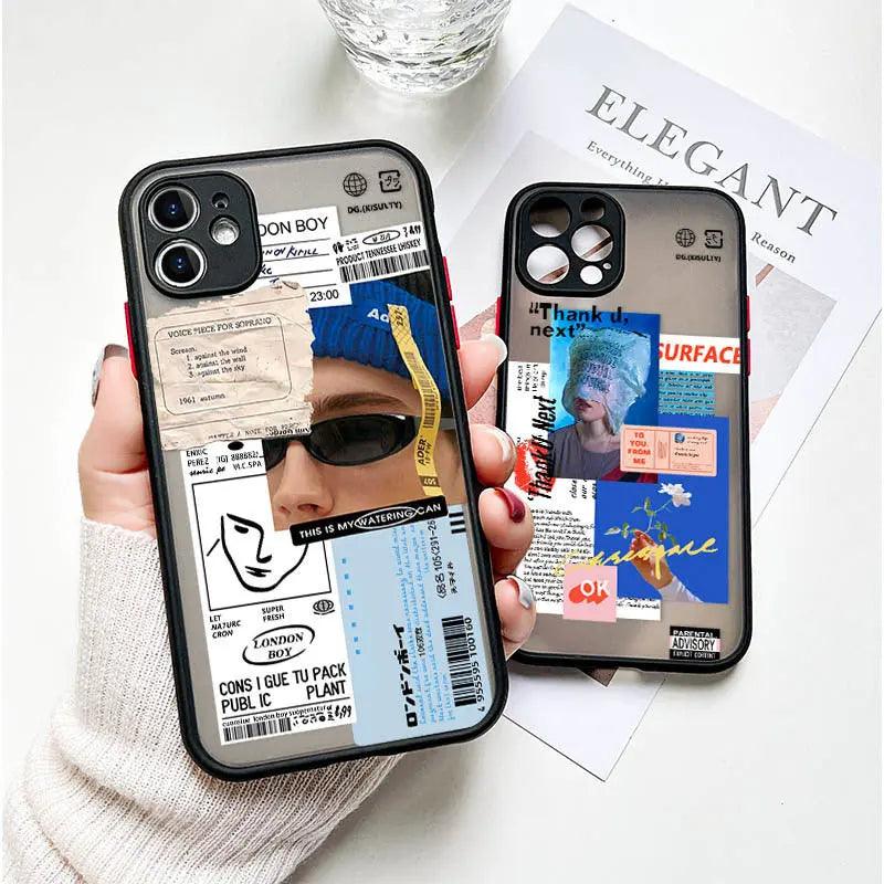 Trendy Personality Label Silicone Eagle Eye Fine Hole Mobile Phone Case - MyMobile