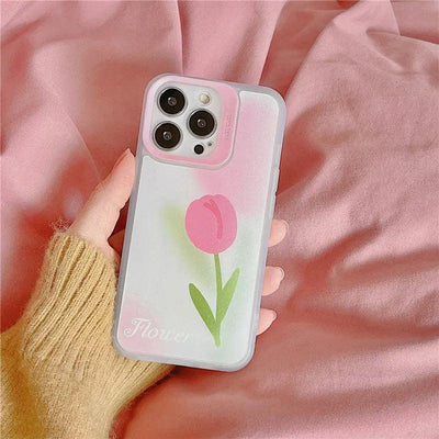 Tulip Transparent Tpu Mobile Phone Case Cover - MyMobile