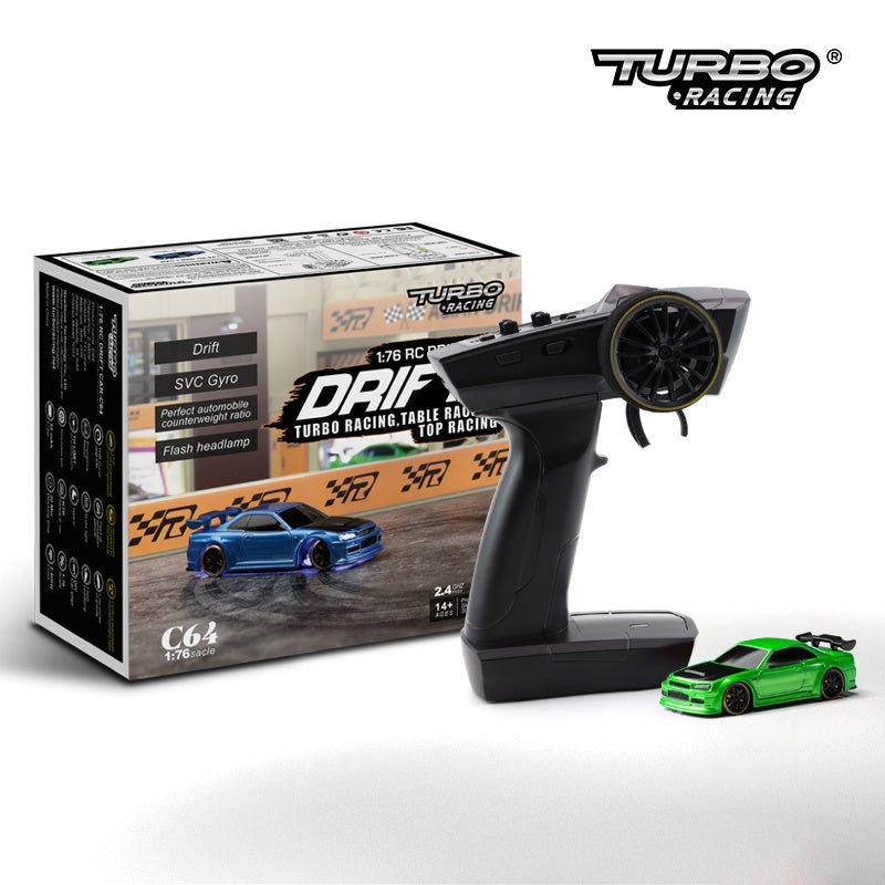 Turbo Racing 1vs76 C64 Drift RC Car With Gyro Radio Full Proportional Remote Control Toys - MyMobile