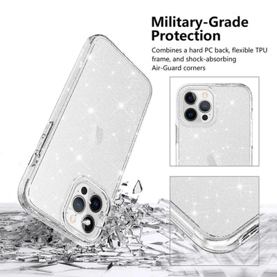 Ultimake Glitter Shockproof Case Cover for iPhone 15 Pro Clear - MyMobile