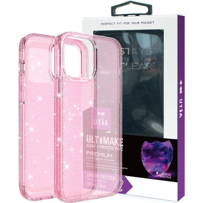 Ultimake Glitter Shockproof Case Cover for iPhone 15 Pro Pink Clear - MyMobile