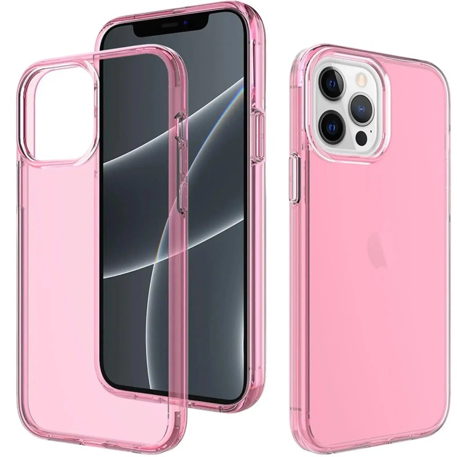 Ultimake Shockproof Case Cover for iPhone 15 Plus Pink Clear - MyMobile