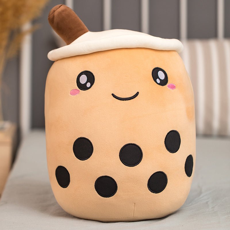 Unique Soft Teddy Plush Boba Milk Tea Plushie Toy Stuffed Fruit Shape Taste Milk Tea Hug Pillow Balls Boba Tea Cup Cushion Kids - MyMobile