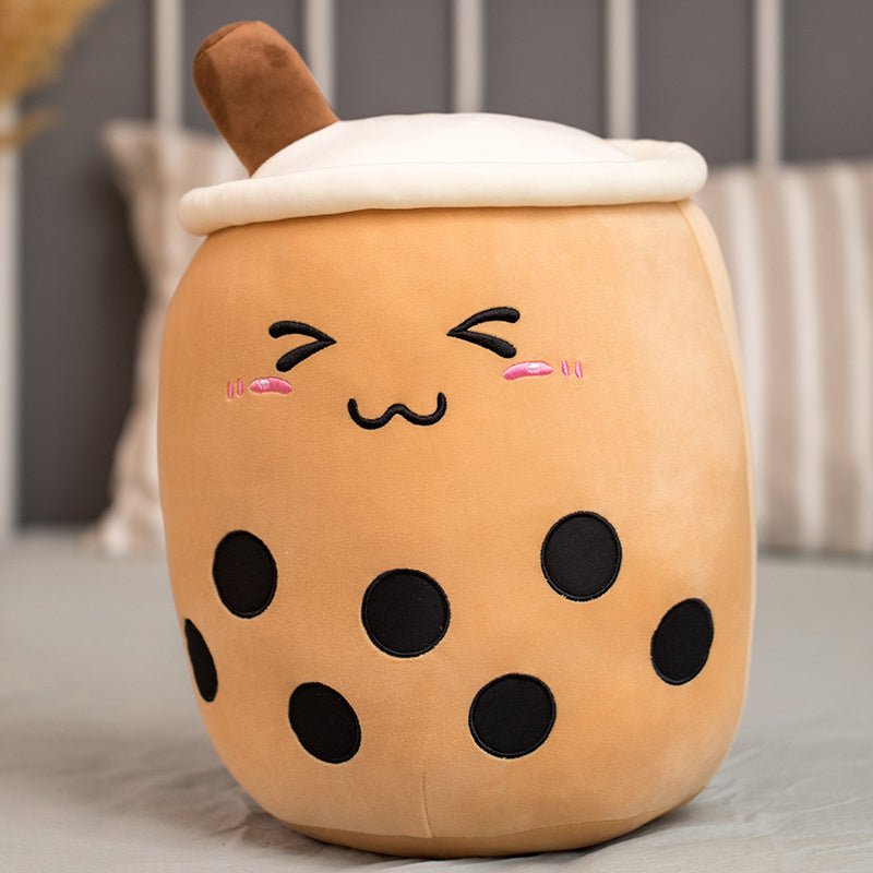 Unique Soft Teddy Plush Boba Milk Tea Plushie Toy Stuffed Fruit Shape Taste Milk Tea Hug Pillow Balls Boba Tea Cup Cushion Kids - MyMobile