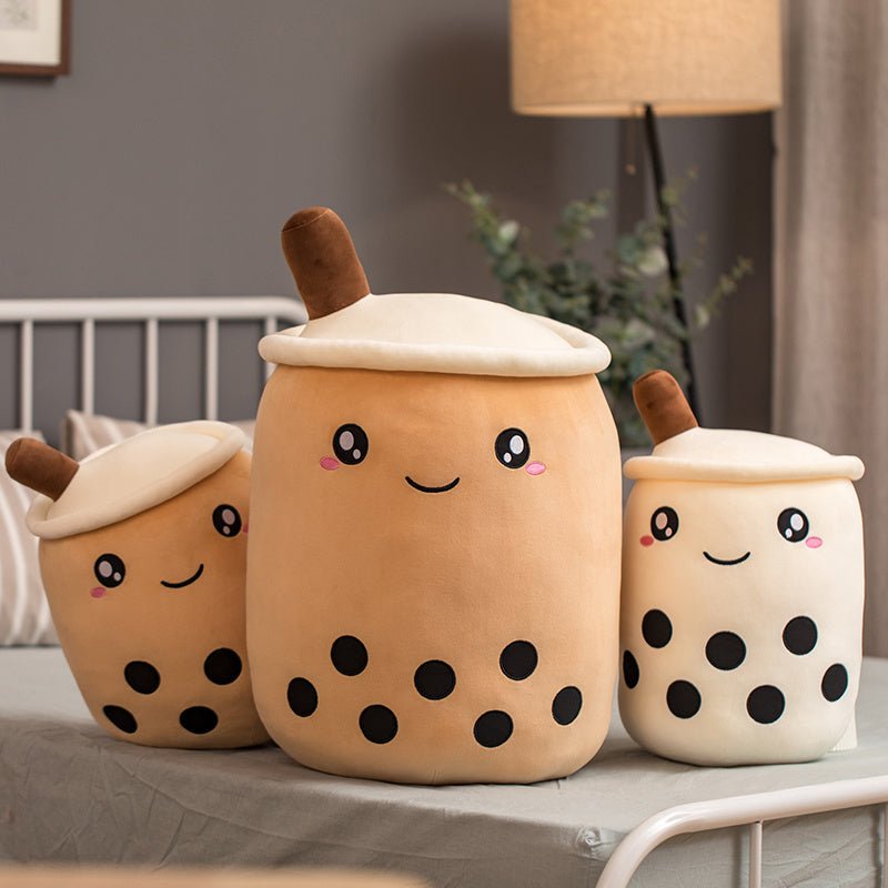 Unique Soft Teddy Plush Boba Milk Tea Plushie Toy Stuffed Fruit Shape Taste Milk Tea Hug Pillow Balls Boba Tea Cup Cushion Kids - MyMobile