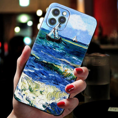 Van Gogh Starry Sky Mobile Phone 3D Soft Case For iPhone 15 - MyMobile