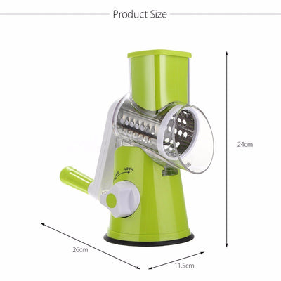 Vegetable Cutter Round Mandoline Slicer Potato Julienne Carrot Grater Cheese - MyMobile