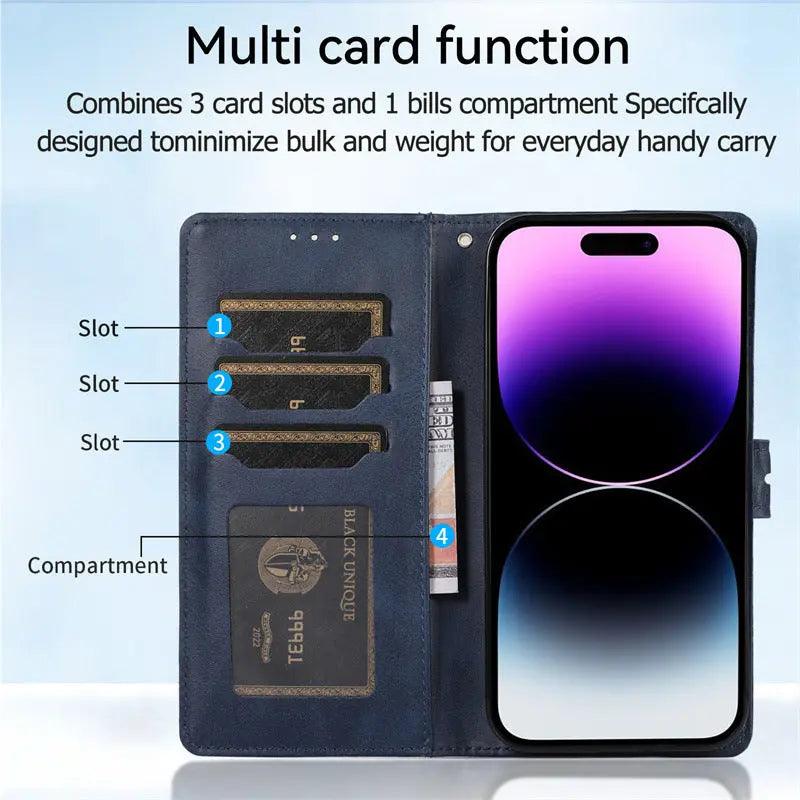 Wallet Style Mobile Phone Leather Protective Cover - MyMobile