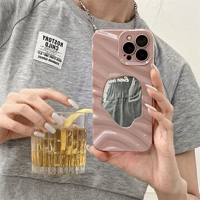 Wave Pattern Geometric Mirror Phone Case For Huawei P60 - MyMobile