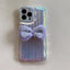 Wavy Pattern Mobile Phone Case Laser Colorful Bow - MyMobile