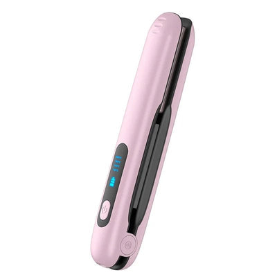 Wireless Hair Straightener Flat Iron Mini 2 IN 1 Roller USB 5000mAh Max 200 Degree Portable Cordless Curler 4 Levels Dry And Wet Uses - MyMobile