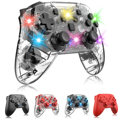 Wireless Wake - up Burst SwitchPRO Bluetooth Transparent Lighted Gamepad - MyMobile