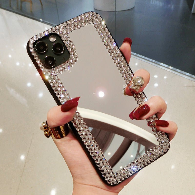 Women's Fashion Rhinestone - encrusted Silicone Drop - resistant Phone Case For iPhone 15 - MyMobile