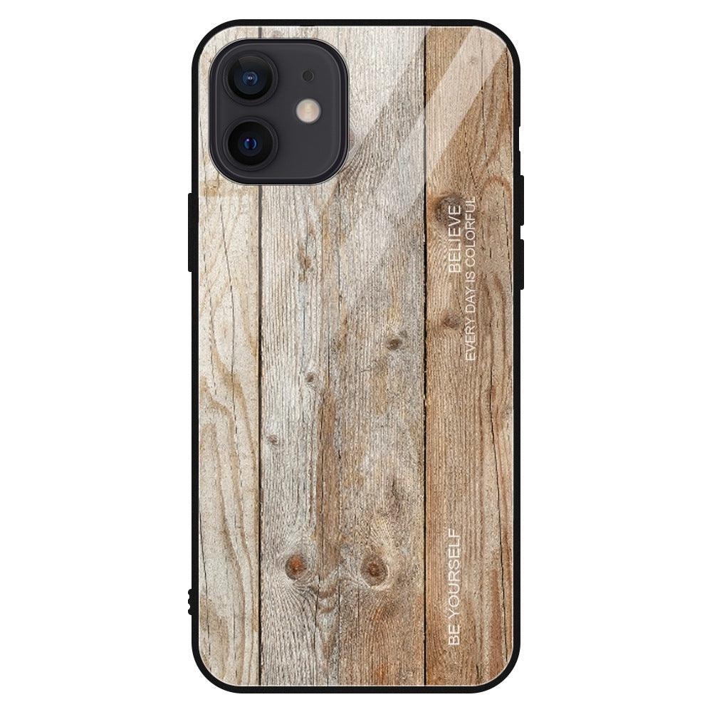 Wood Grain Glass Fashion Mobile Phone Protective Case - MyMobile