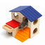 Wooden Hamster Toys Blue Top Villa Hamster Chalet Small Pet Toys Molar Decompression - MyMobile