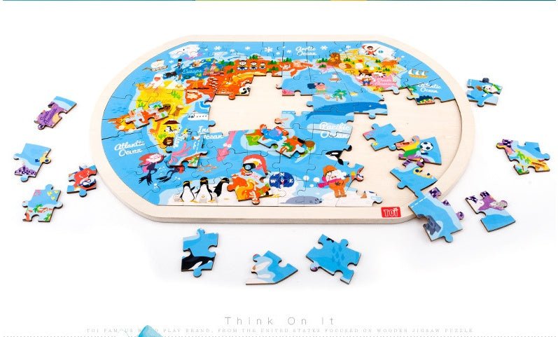 Wooden Puzzle World Children's Toys Gift Baby Educational Toys - MyMobile