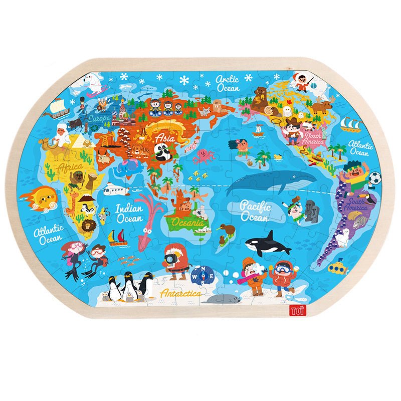 Wooden Puzzle World Children's Toys Gift Baby Educational Toys - MyMobile