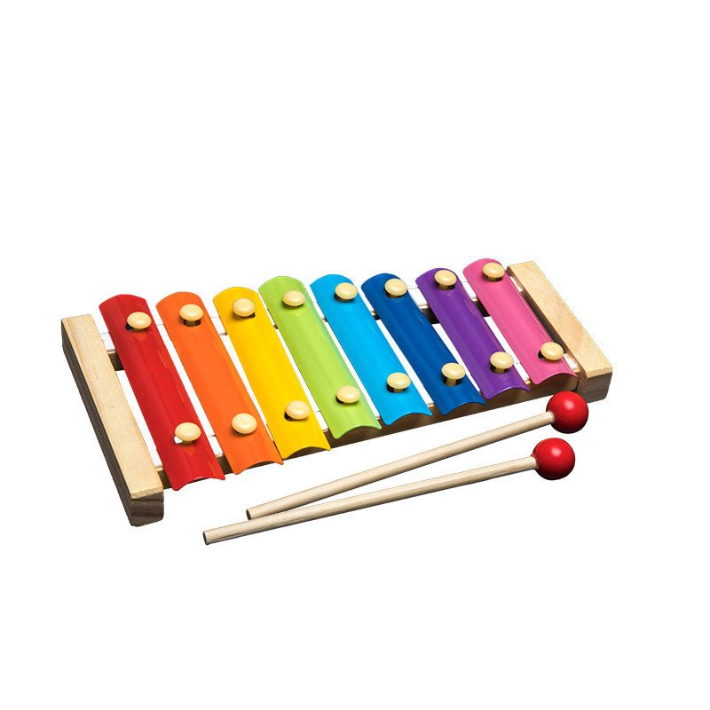 Wooden Toys Rattles Educational Toy Rainbow Blocks Montessori Baby Colorful Kids Music - MyMobile