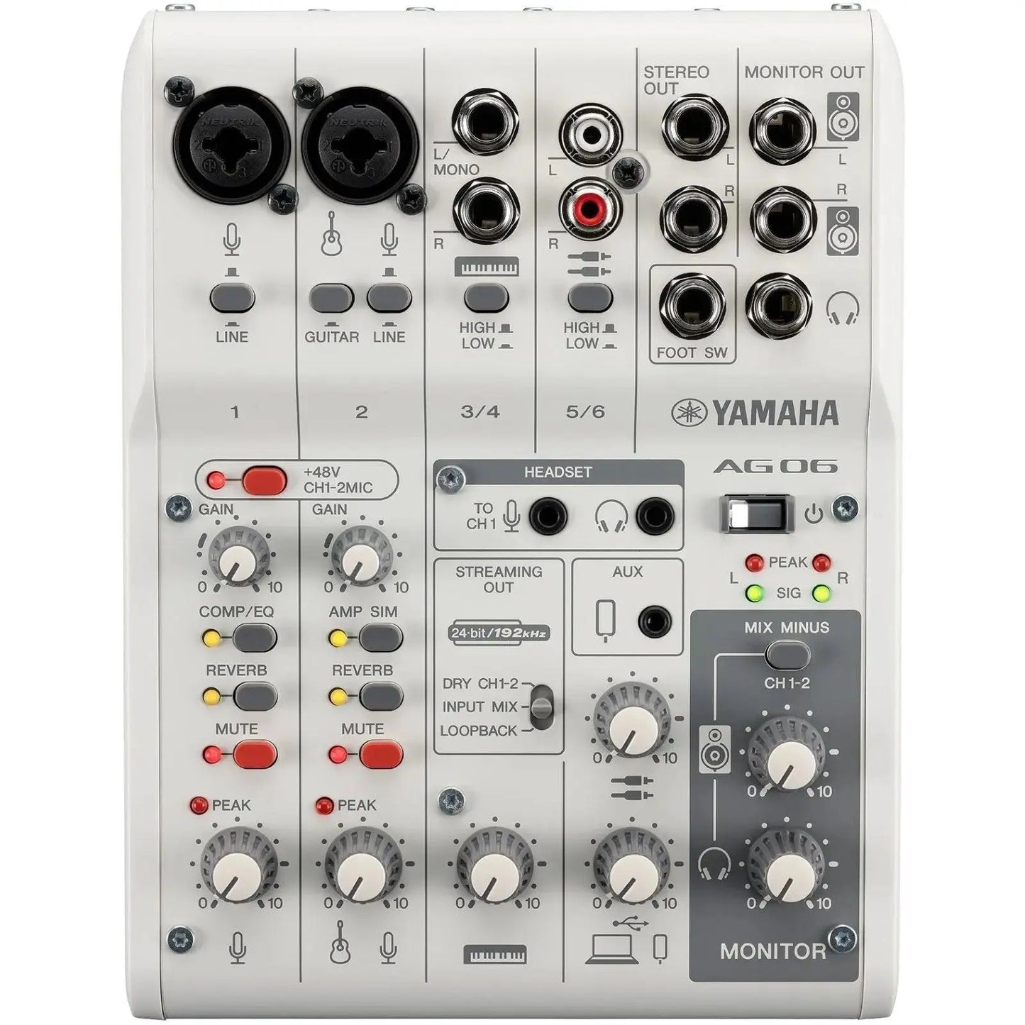 Yamaha AG06 MK2 Live Streaming Mixer - MyMobile