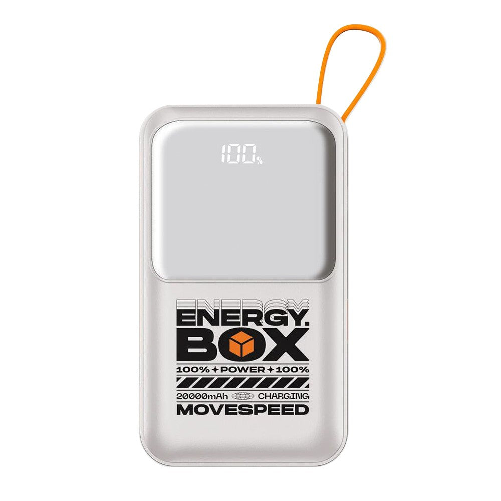 MOVE SPEED F20 Power Bank 20,000mAh USB-C Cable 22.5W Max Portable Fast Charging (YSPBF20) (CCC Certified)