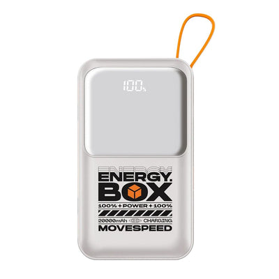 MOVE SPEED F20 Power Bank 20,000mAh USB-C Cable 22.5W Max Portable Fast Charging (YSPBF20) (CCC Certified)