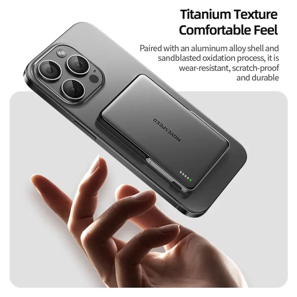 MOVE SPEED YSPBS05Pro Wireless Power Bank with Foldable Stand 5,000mAh (CCC Certified)