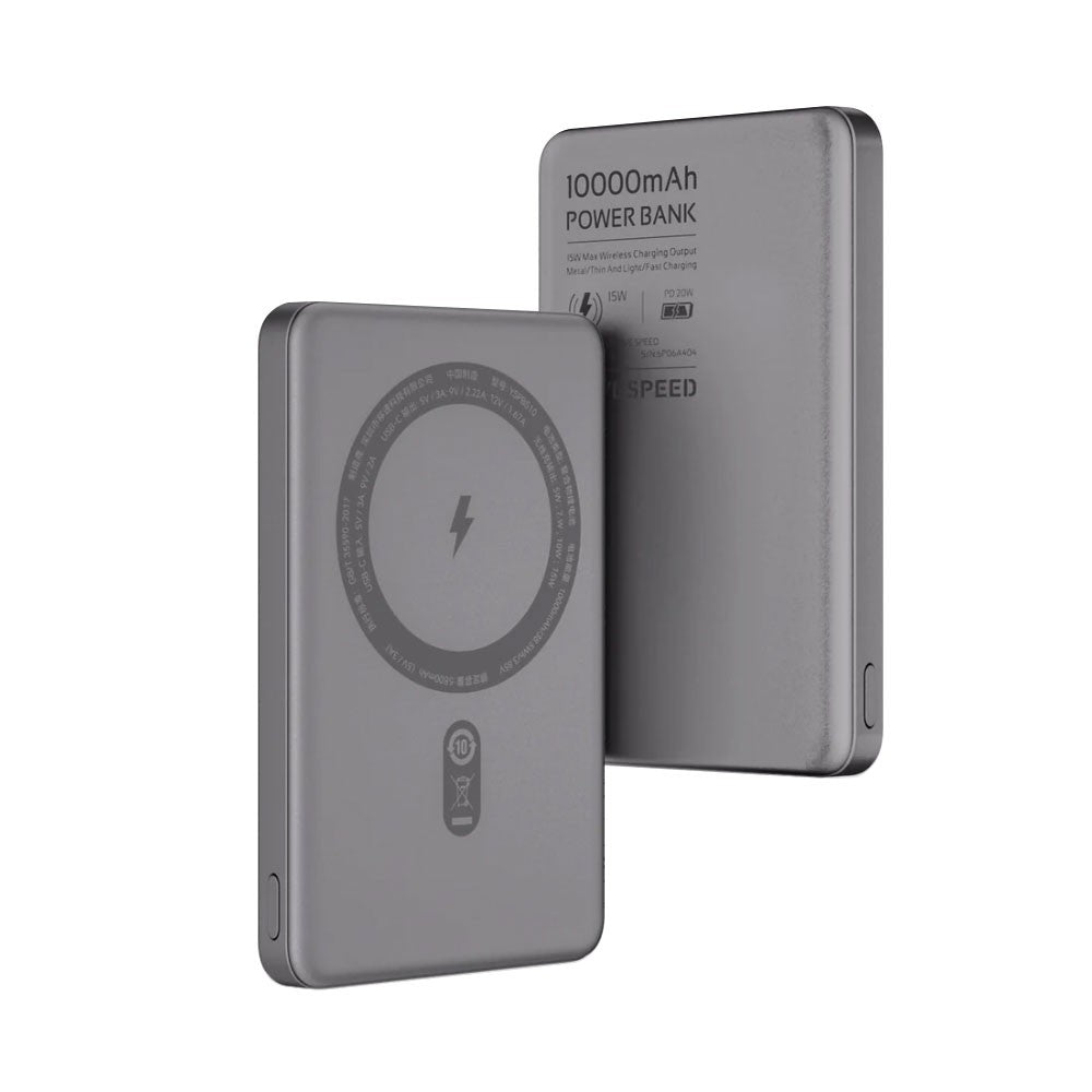 MOVE SPEED S10 Ultra-thin Titanium Magnetic Power Bank 10,000mAh PD20W (YSPBS10)