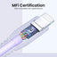 MOVE SPEED 30W USB-C to Lightning Colorful Charging Cable 1.2m (YSUCM04-CL12)