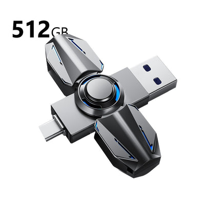 MOVE SPEED 512GB 360° Funny Gyroscope Pendrive 550MB/s USB 3.2 Type-C Flash Drive (YSUFUN5-512GSN)