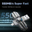 MOVE SPEED 256GB 360° Funny Gyroscope Pendrive 550MB/s USB 3.2 Type-C Flash Drive (YSUYV-256GSN)