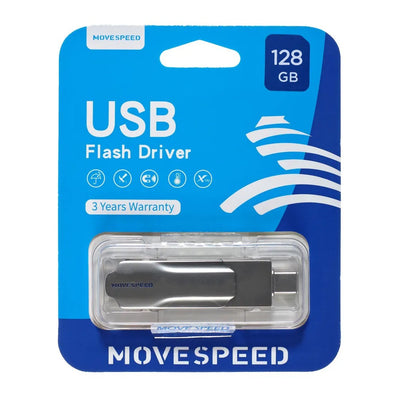 MOVE SPEED 128GB YSULDP 2 in 1 USB Type-C Flash Drive (YSULDP-128G3S)