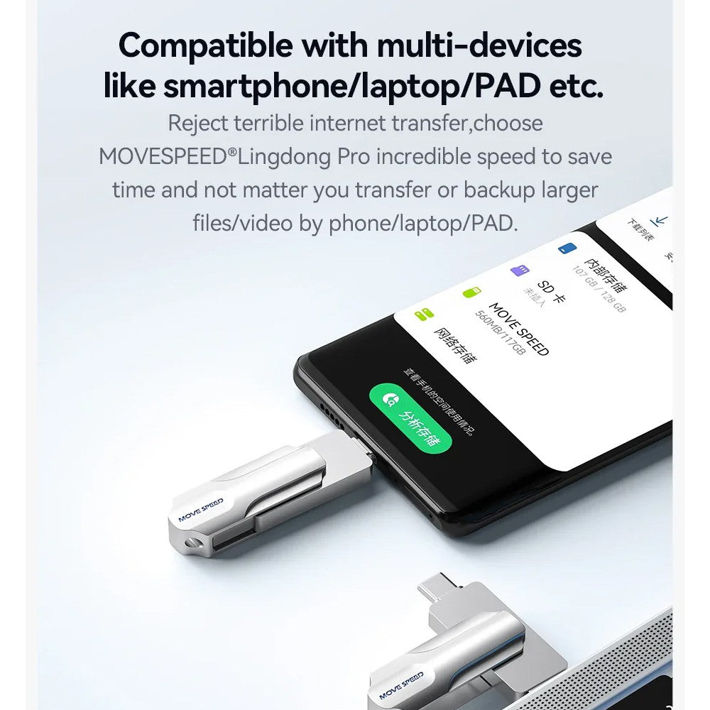 MOVE SPEED 32GB YSULDP 2 in 1 USB Type-C Flash Drive (YSULDP-32G3S)