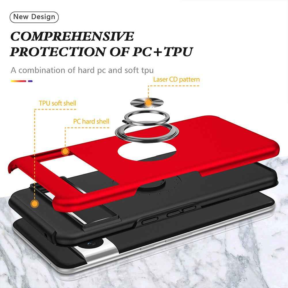Magnetic Ring Holder Shockproof Case Cover for Google Pixel 8 Pro